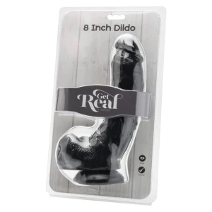GET REAL - DILDO 20,5 CM Z KULKAMI CZARNE